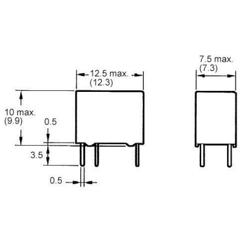 Relay mini 12VDC 1A SPDT-NO NC 2pins G5V-1-2 DC12  OMRON