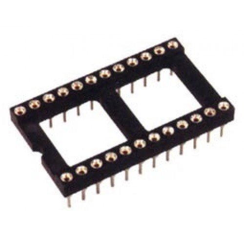 Βάση IC PCB DIP 24pin 169-24P 15.24mm 2.54mm επίχρυση CFL