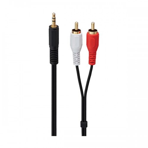 Καλώδιο καρφί stereo 3.5mm αρσενικό -> 2xRCA αρσενικά 1.5m OD2.8 PLY