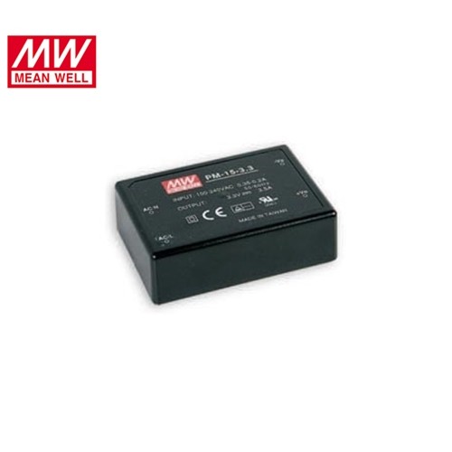 Τροφοδοτικό switch 230V IN -> OUT 15VDC 15W 1A κλειστού τύπου ultra mini medical PM15-15 Mean Well
