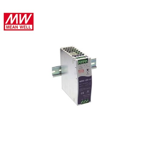 Τροφοδοτικό ράγας wide input 180-550 VAC IN -> OUT 24VDC 120W 5A slim 1Φ/2Φ WDR120-24 Mean Well