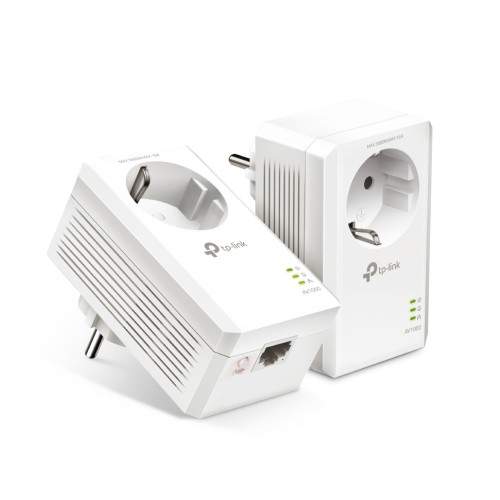 Powerline Adapter AV1000 Gigabit +Ενσωματωμένη Πρίζα Starter Kit TL-PA7017P KIT TP-LINK