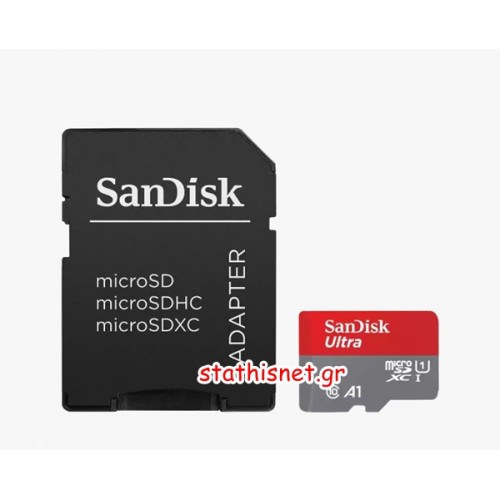 Κάρτα μνήμης 128GB Ultra micro SDHC/microSDXC 140MB/s με αντάπτορα SDSQUAB-128G-GN6MA SanDisk
