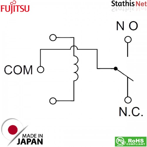 Relay mini 12V 60A 100mV 1 form C SPDT FBR51ND12-N Fujitsu