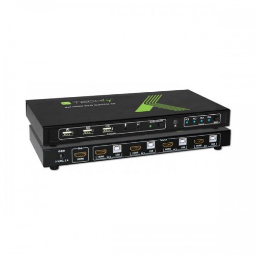 KVM Extender Switch HDMI 4Kx2K IDATA KVM-HDMI4U Techly