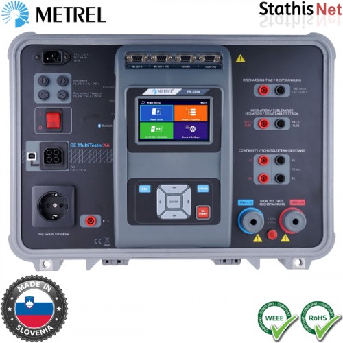 Ελεγκτής μηχανημάτων και πινάκων διανομής MI 3394 EU CE MultiTesterXA Euro Set Metrel