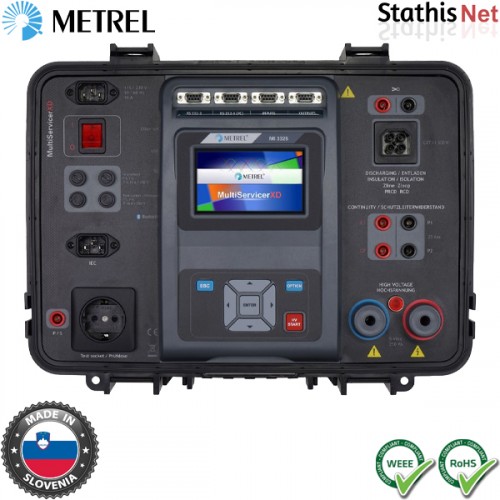 Ελεγκτής μηχανημάτων και πινάκων διανομής MI 3325 MultiServicerXD Standard Set Metrel