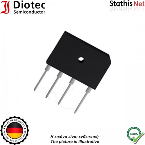 Γέφυρα ανόρθωσης 25A 1000V πλακέ GBI25M Diotec Semiconductor