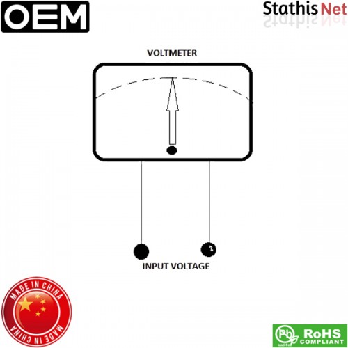 Όργανο πίνακος βολτόμετρο αναλογικό DC 60x60mm 1-30V DC A1-30V OEM