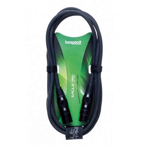 Καλώδιο μικροφώνου XLR male -> XLR female 15m μαύρο EAMB1500 BESPECO