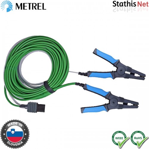 Κροκοδειλάκι δοκιμής Kelvin 5m άσπρο/πράσινο H2-H3 A 1618 Metrel