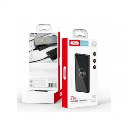 Power bank 10000mAh QC22.5 + PD20W + WIR15W και με οθόνη μαύρο PR141BK XO