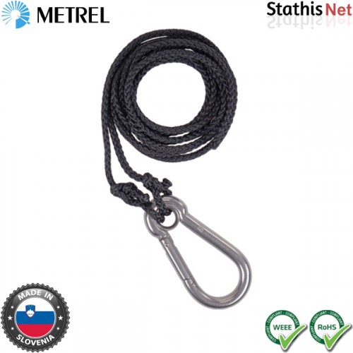 Σχοινί στερέωσης με γάντζο carabiner A 1814 Metrel