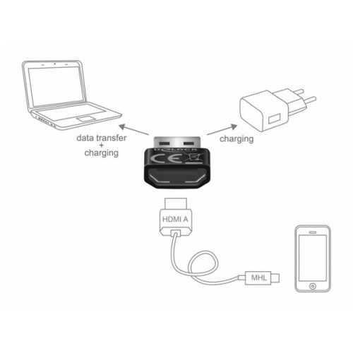 Αντάπτορας HDMI-A θηλυκό -> USB-A 2,0 αρσενικό 65680 Delock