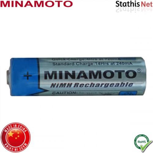 Μπαταρία επαναφορτιζόμενη type AA 1.2V 2100mAh 6pcs S 2080 Minamoto