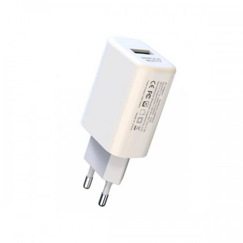 Τροφοδοτικό 230V in -> 1 x USB out 5V QC3.0 port 3.6-6.5V/3A 6.6-9V/2A 9.1-12V/1.5A 3A 18W άσπρο L85D XO