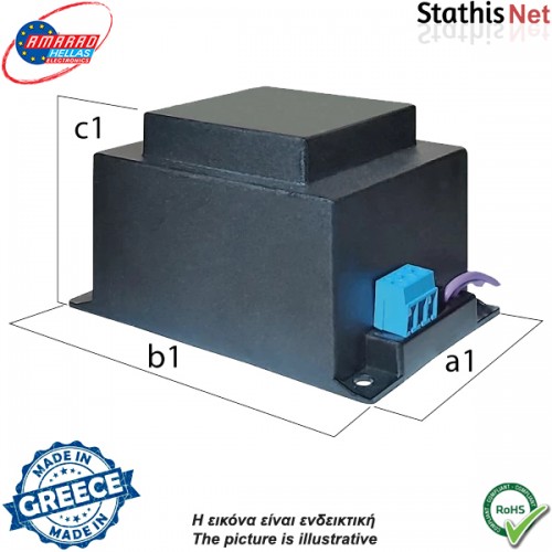 Μετασχηματιστής PCB για συστήματα ασφαλείας και πυρανίχνευσης 230V -> 1 x 16.6V 20VA TS-6020 Amarad Hellas