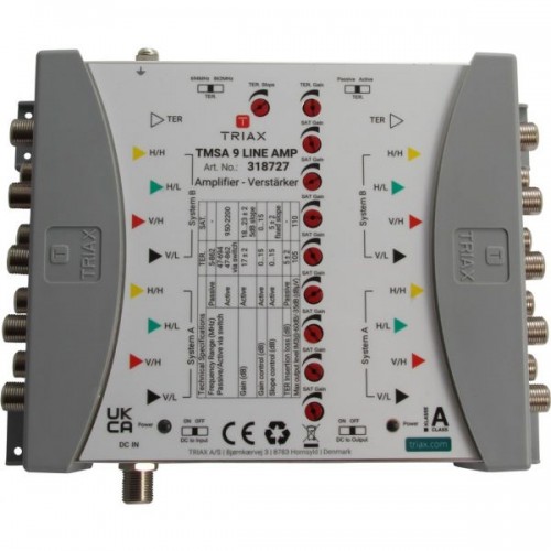 Ενισχυτής γραμμής πολυδιακόπτη 9 εισόδων TMSA 9 TRIAX