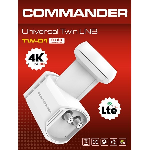 LNB 0,1dB Twin TW-01 Commander