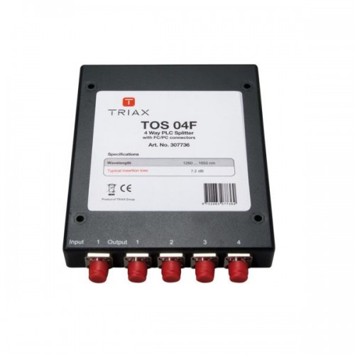 Οπτικός διακλαδωτής 4-way PLC FC/PC TOS 04F TRIAX