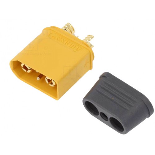 Κονέκτορας DC αρσενικός 4pin 40A καλωδίου XT90I-M Amass Κονέκτορας DC αρσενικός 4pin 40A καλωδίου XT90I-M Amass