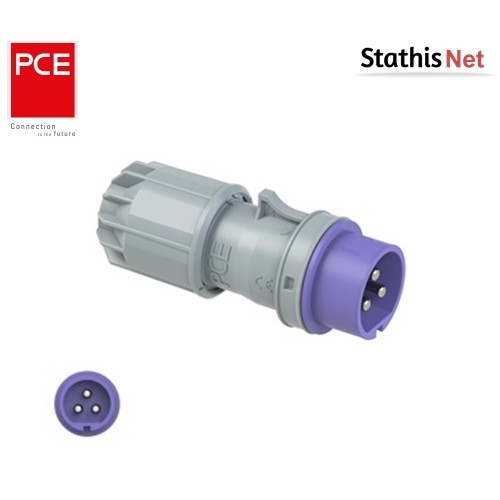 Φις ρεύματος βιομηχανικό αρσενικό 3pins 32A 24VAC IP44 073v PCE