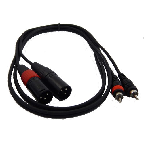 Καλώδιο 2 x 3P XLR αρσενικό -> 2 RCA αρσενικό 1.5m Tpc-020 Bridge cable