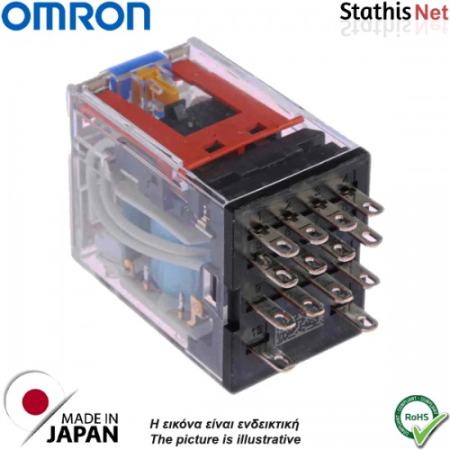 Relay μεσαίο 230V AC 5A 4pins MY4IN DC12(S) OMRON