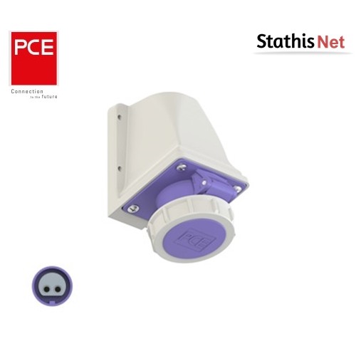 Πρίζα τοίχου βιομηχανική θηλυκή 2pin 16A 24VAC IP67 1622v PCE