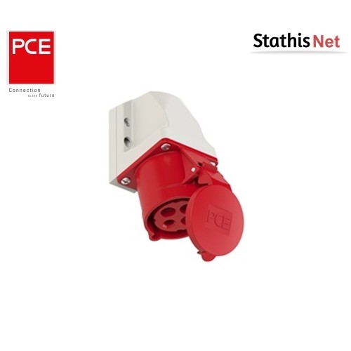 Πρίζα τοίχου βιομηχανική θηλυκή 4pin 32A 400VAC IP44 124-6Κ PCE