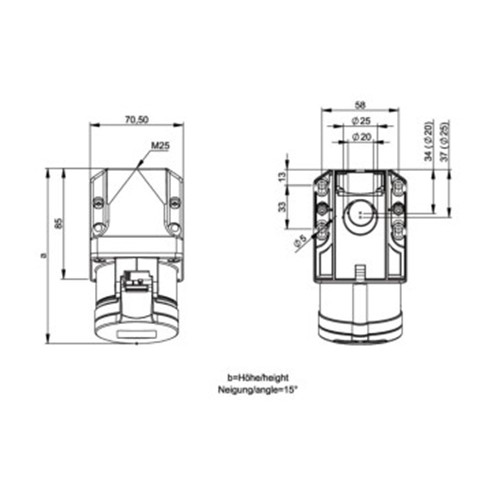 Πρίζα τοίχου βιομηχανική θηλυκή 4pin 32A 400VAC IP44 124-6Κ PCE