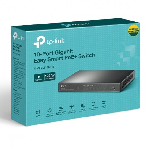 Switch 8-Port Gigabit Desktop with 8-Port PoE+ + 2x SFP Port TL-SG2210MP TP-LINK