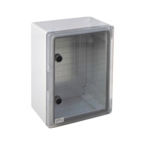 Πινάκας πλαστικός στεγανός με διάφανη πόρτα ABS 300x400x195mm IP65 CP5013D CET