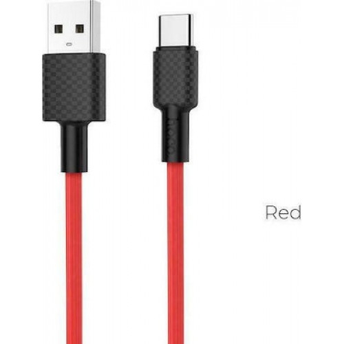 Καλώδιο φόρτισης & συγχρονισμού 5V 2A USB A -> Micro B USB 1m full speed κόκκινο X29 Hoco