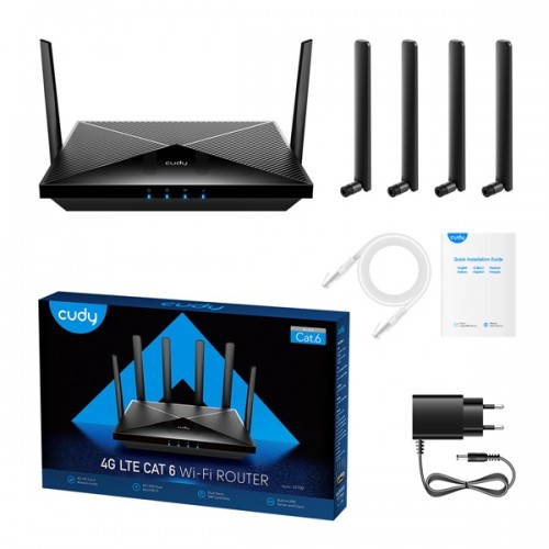 Modem Router Ασύρματο Dual Band 4G LTE CAT6 LT700 CUDY