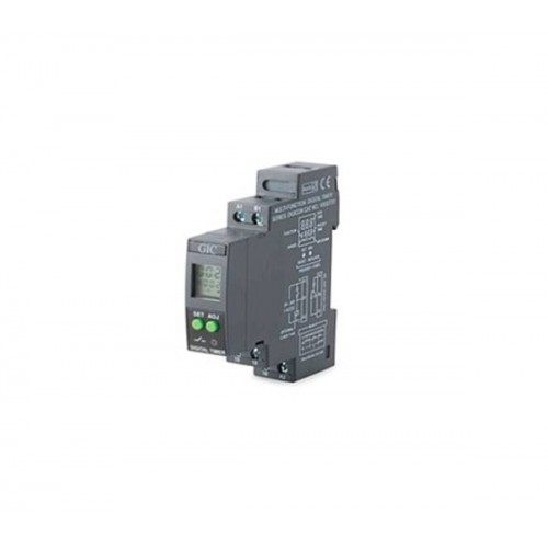 Relay Χρονικό με 8 λειτουργίες ράγας 24V-240V AC/DC 0,1-999h VODDTS GIC