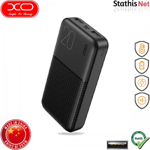 Power bank 20000mAh με θύρα USB-A PD μαύρο PR198 XO