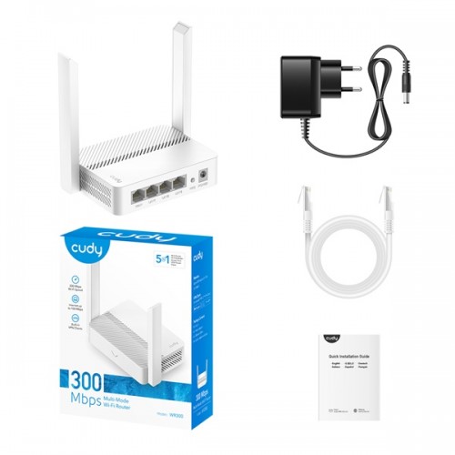 Router + Repeater + Access Point wirelless N 4port WR300 Cudy