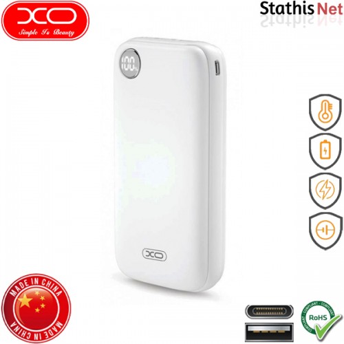 Power bank 20000mAh 22.5W με θύρα USB-A και με θύρα Type-C QC22.5W + PD20W λευκό PR145 XO