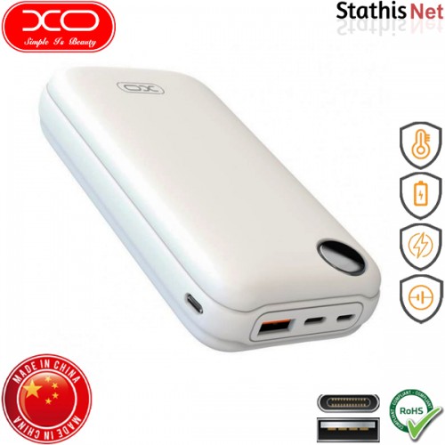 Power bank 20000mAh 22.5W με θύρα USB-A και με θύρα Type-C QC22.5W + PD20W λευκό PR145 XO