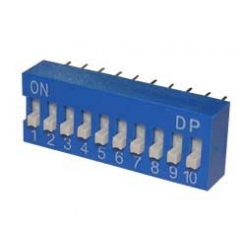 Dip switch διακόπτης standard 10pin KF1001 (DS-10P) DFT