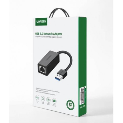 Αντάπτορας Προσαρμογέας USB TYPE A 3.0 -> RJ45 θηλυκό δικτύου 1Gbps CR111/20256 UGREEN