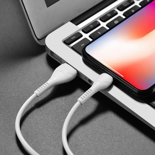 Καλώδιο φόρτισης & συγχρονισμού 2.4A USB A -> Lightning 1m full speed λευκό X37 Hoco