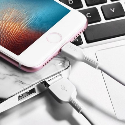 Καλώδιο φόρτισης & συγχρονισμού 2A USB A -> Lightning 1m full speed άσπρο X20 Hoco