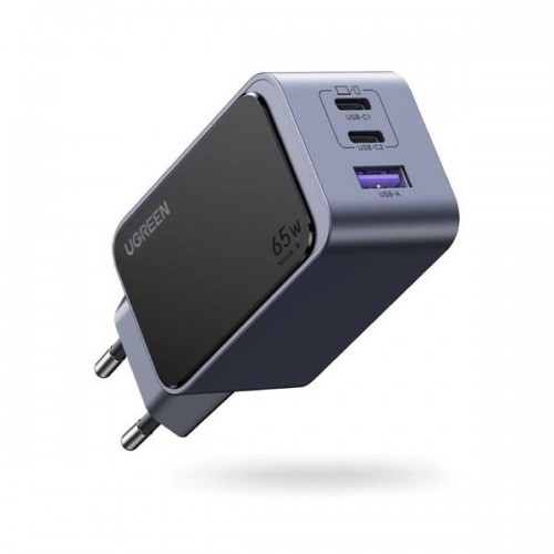 Τροφοδοτικό 230V in -> 1 x USB A + 2 x USB C Out GaN 5V 65W + PD3.0 γκρι 35042 Ugreen