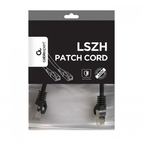 Καλώδιο patch cord S/FTP CAT6A 0.25m LSZH μαύρο Cablexpert
