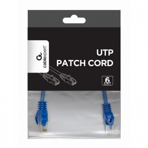 Καλώδιο patch cord UTP CAT6 0.25m μπλέ Cablexpert