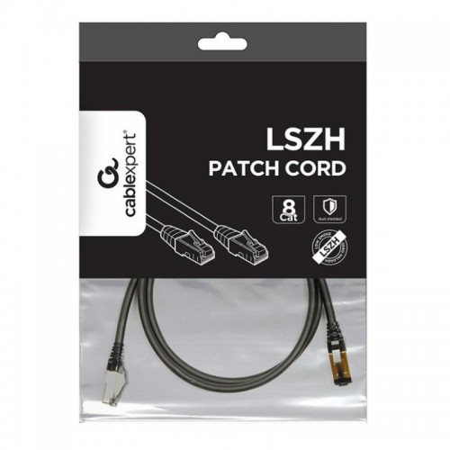 Καλώδιο patch cord S/FTP CAT8 1m LSZH μάυρο Cablexpert