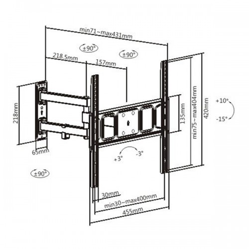 Βάση LCD-LED 32"- 55" LPA63-443 Brateck