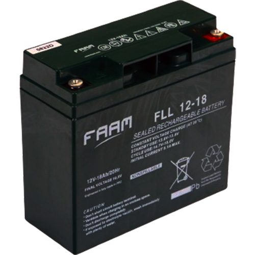 Μπαταρία 12V 18Ah μολύβδου solar βαθιάς εκφόρτισης FLL12-18 FAAM